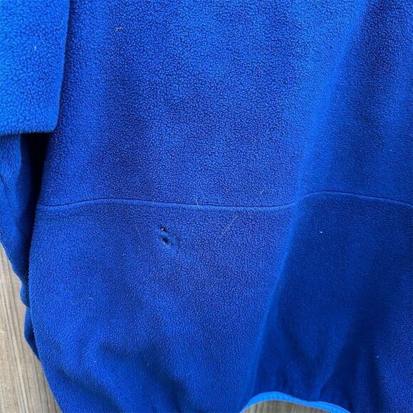 Patagonia Men's Vintage 90s Blue Fleece Half Zip Jacket Size L - Picture 10 of 11